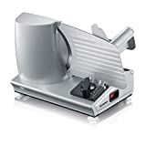 Severin AS 3915 rebanadora de metal universal, dos cuchillas de acero inoxidable 190 mm, 180 W, plata